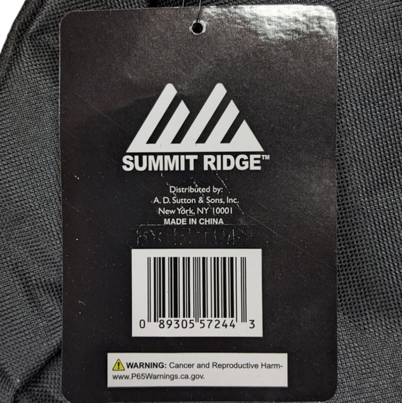 Summit Ridge NWT Red Black & Gray Unisex Backpack - Picture 7 of 13